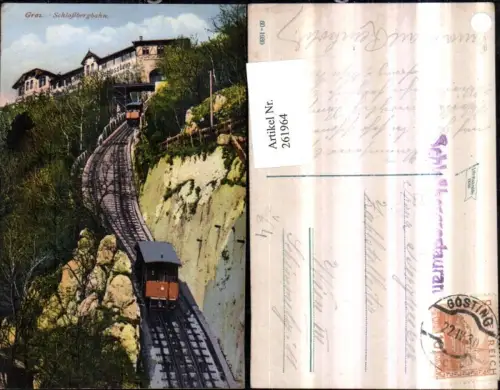 261964,Graz Schlossbergbahn Schmalspurbahn pub L. Strohschneider 60/1930