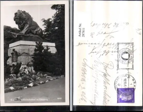 287811,Graz Hackherdenkmal Löwe am Schlossberg