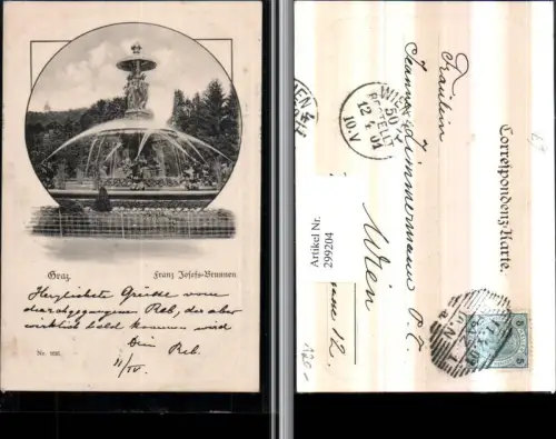 299204,Präge Passepartout Graz Franz Josefs-Brunnen