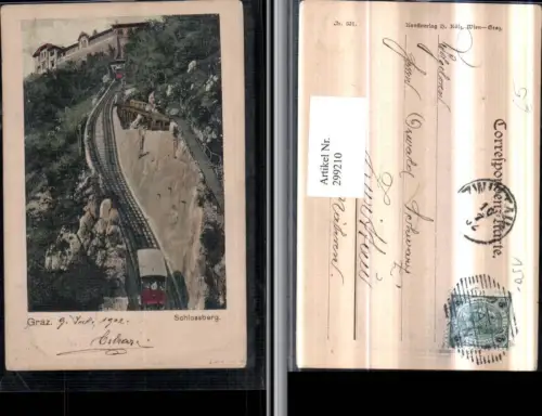 299210,Graz Schlossberg Schlossbergbahn Zahnradbahn