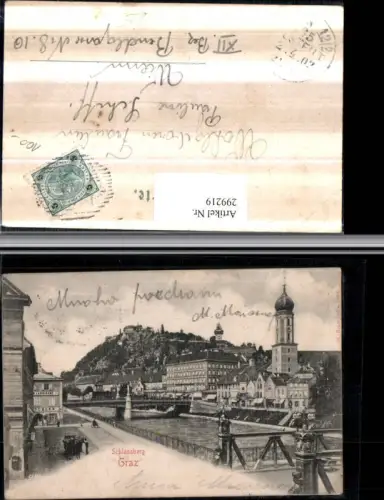 299219,Graz Teilansicht Brücke m. Schlossberg