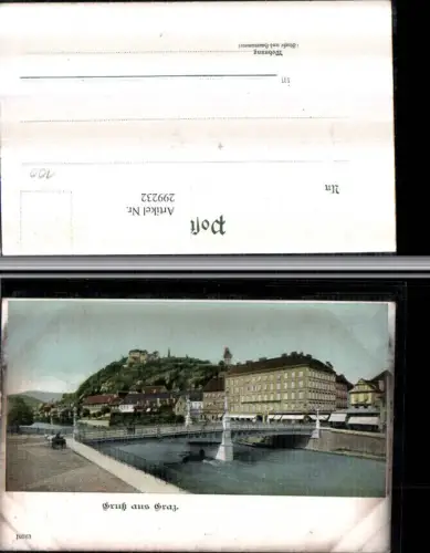 299232,Graz Teilansicht Brücke m. Schlossberg