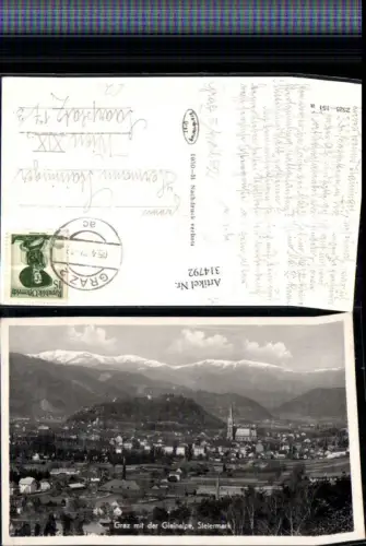 314792,Graz Teilansicht m. d. Gleinalpe Bergkulisse
