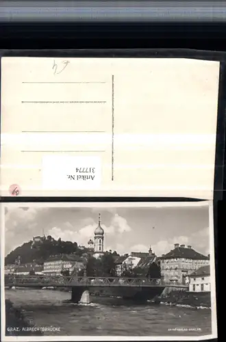 317774,Graz Albrechtsbrücke Brücke m. Schlossberg