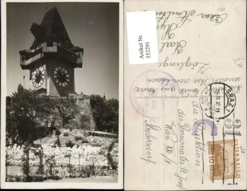 352291,Graz Uhrturm m. Bürgerbastei