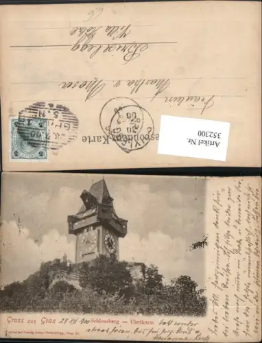 352300,Gruß aus Graz Schlossberg Uhrturm