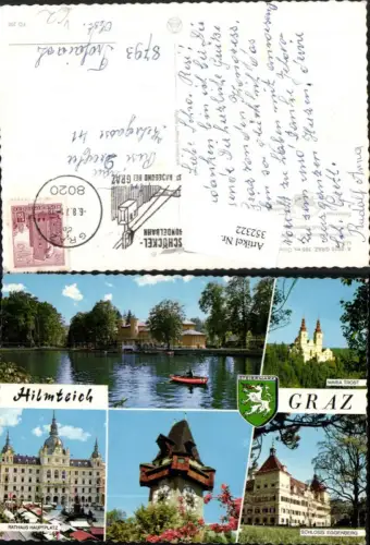352322,Graz Hilmteich Rathaus Schloss Eggenberg Uhrturm pub Alpine Luftbild 200