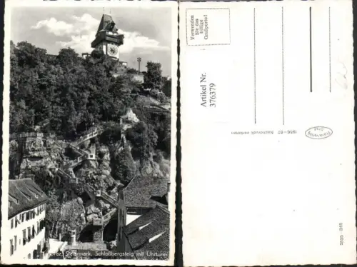 376379,Graz Schlossbergsteig m. Uhrturm