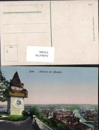 376406,Graz Uhrturm m. Murblick