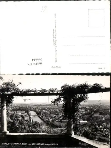 376414,Graz Teilansicht Blick vom Schlossberg geg. Süden