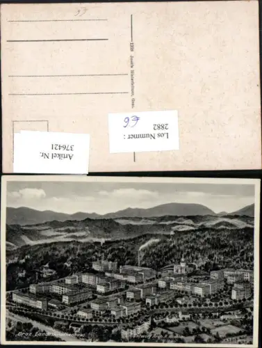 376421,Künstler AK R. Winkler Graz Landeskrankenhaus Totale