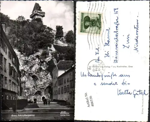 406536,Graz Schlossbergsteig Uhrturm