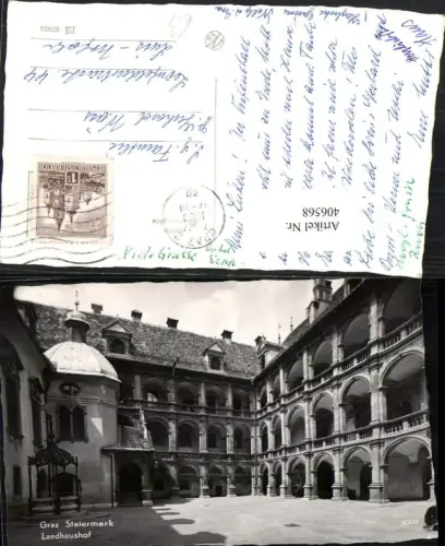 406568,Graz Landhaushof Hof Arkaden Brunnen