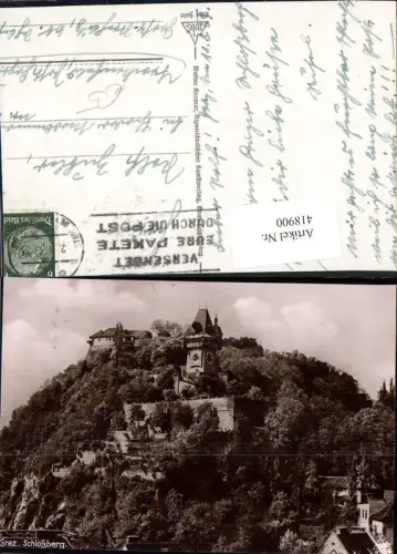 418900,Foto Ak Graz Schlossberg Uhrturm