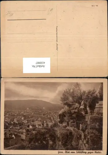 418907,Graz Blick v. Schlossberg geg. Westen