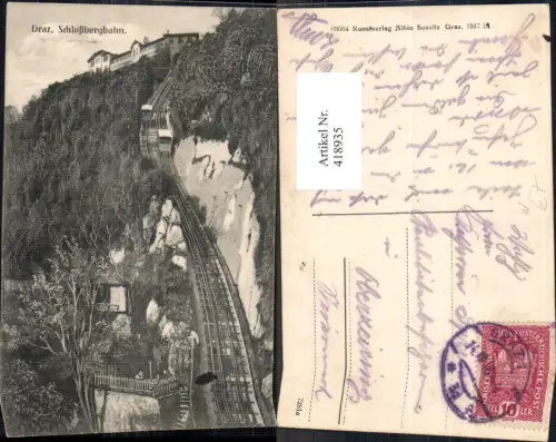 418935,Graz Schlossbergbahn Bergbahn Zahnradbahn