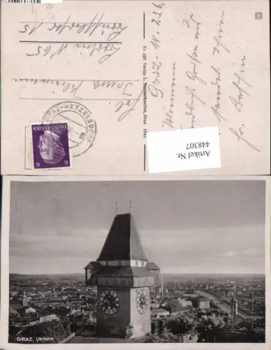 448307,Graz Teilansicht Uhrturm pub L. Strohschneider 429