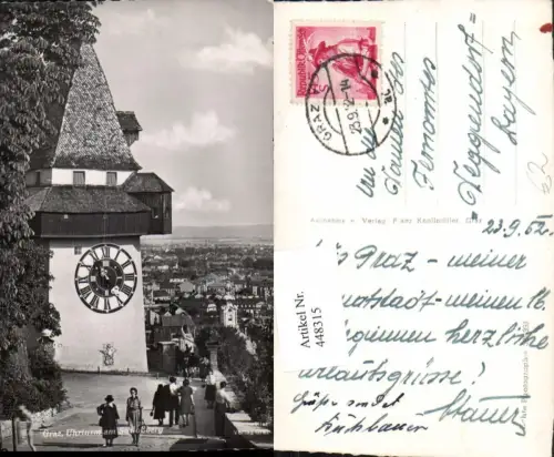 448315,Graz Teilansicht Uhrturm am Schlossberg