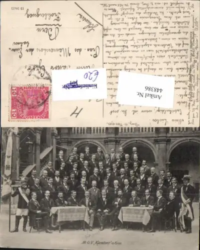 448386,Foto AK Graz Männergesangsverein Kärntner Gruppenbild
