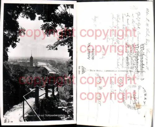 463931,Graz Teilansicht Schlossbergsteig