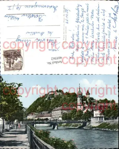 469362,Graz Mur m. Schlossberg Brücke