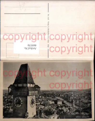 469370,Graz Teilansicht Uhrturm pub L. Strohschneider