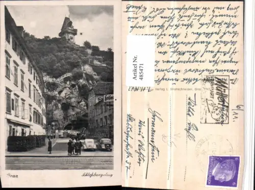 485471,Graz Schlossbergsteig Uhrturm pub L. Strohschneider