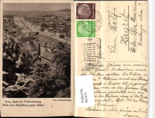 485475,Graz Teilansicht vom Schlossberg