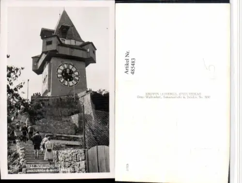 485483,Graz Schlossberg Uhrturm von d. Bürgerbastei