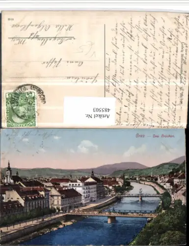 485503,Graz Teilansicht Brücken pub Ludwig Strohschneider 105/1911