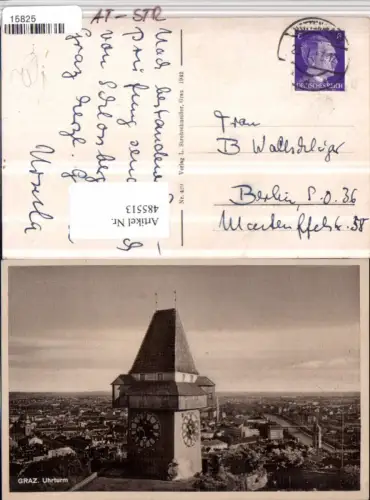 485513,Graz Teilansicht Uhrturm pub L. Strohschneider 429