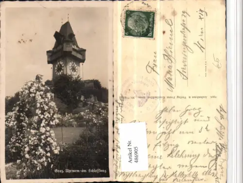 486905,Graz Uhrturm am Schlossberg Blüten