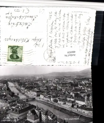 486929,Graz Teilansicht geg. Süden vom Schlossberg