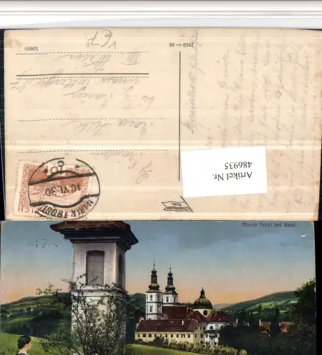 486935,Graz Mariatrost Kirche Bildstock pub L. Strohschneider 1919/43