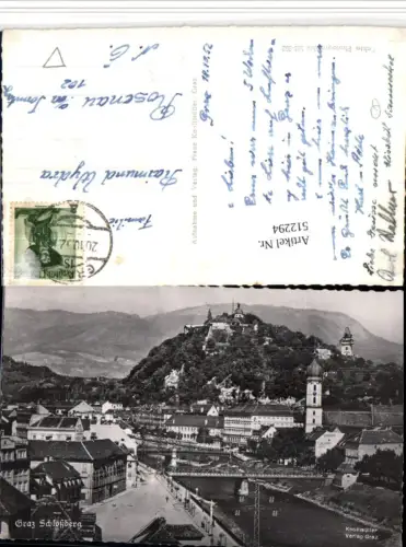 512294,Graz Teilansicht m. Schlossberg