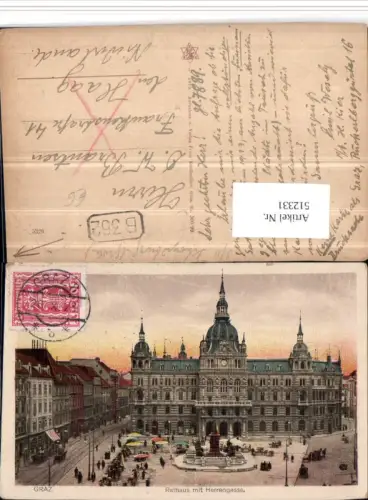512331,Graz Rathaus m. Herrengasse