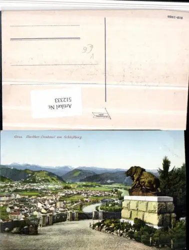 512333,Graz Teilansicht Hackher-Denkmal am Schlossberg pub L. Strohschneider