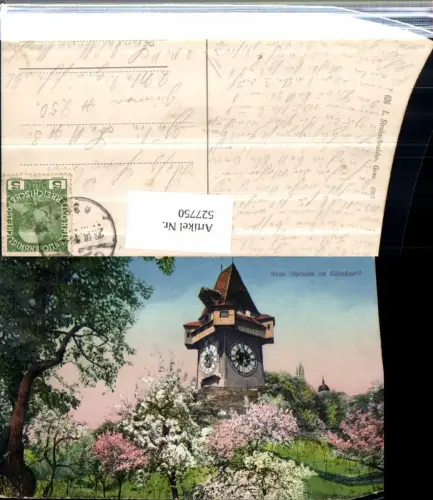 527750,Graz Stadt Uhrturm a Schlossberg pub Strohschneider 626