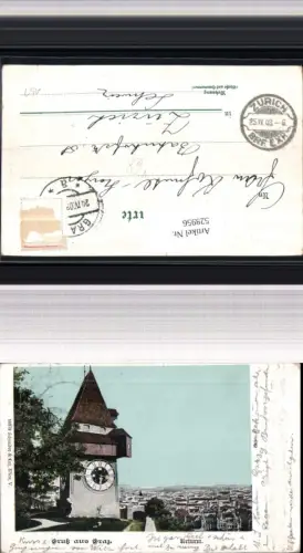 ,Gruss aus Graz Uhrturm pub Schneider e Lux 10379