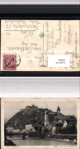 ,Künstler AK Graz Mur Schlossberg pub Strohschneider 353