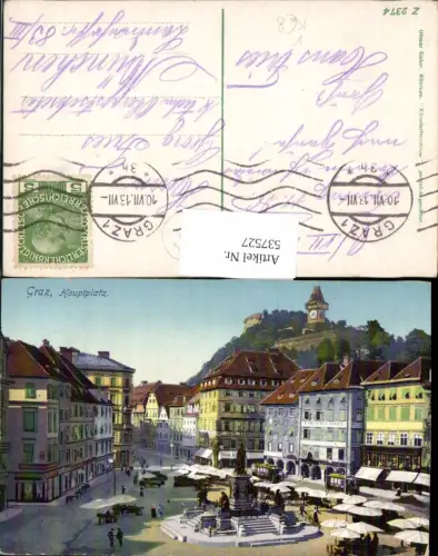 537527,tolle AK Graz Hauptplatz pub Zieher Z2374