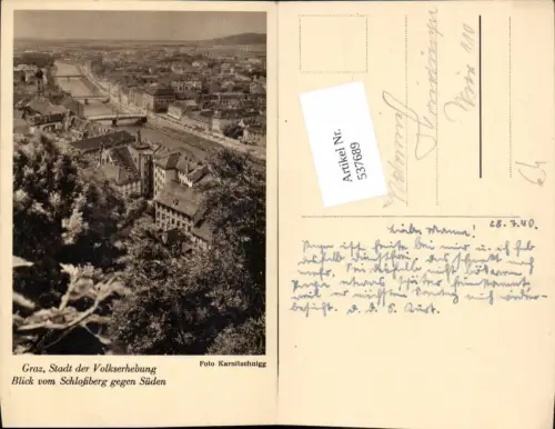 537689,Graz Schlossbergblick gegen Süden