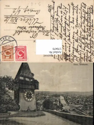 570470,Graz Uhrturm pub Strohschneider AK Nr. 368