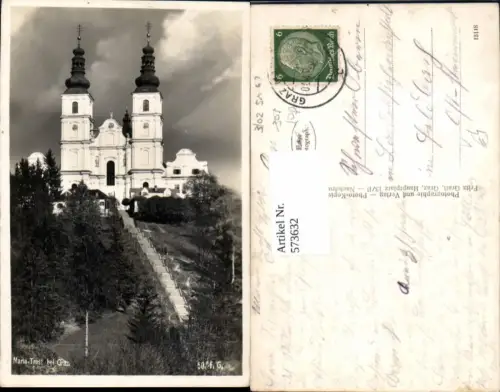573632,Foto Ak Maria Trost Mariatrost Graz Kirche pub Fritz Gratl 50