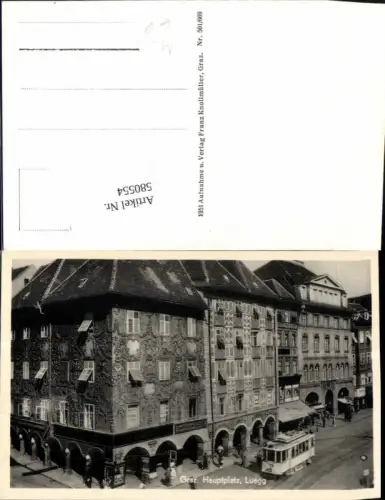 580554,Graz Hauptplatz Luegg Straßenbahn