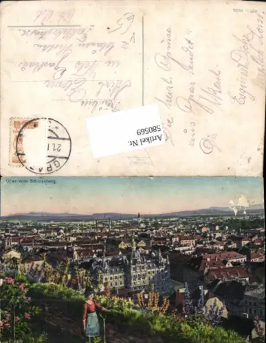 580569,Graz vom Schlossberg pub Strohschneider 827 – 1926