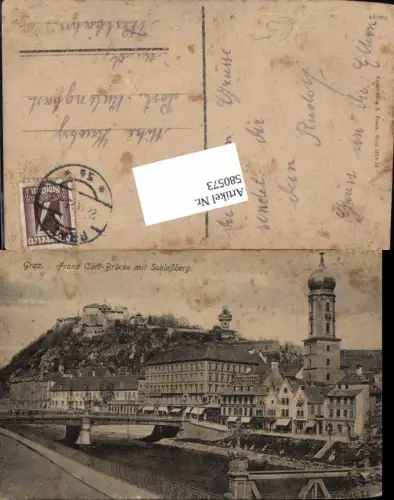 580573,Graz Franz Cart Brücke Schlossberg