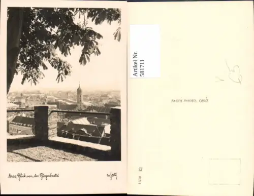 581711,Foto Ak Graz Blick v. d. Bürgerbastei pub Sketh Photo
