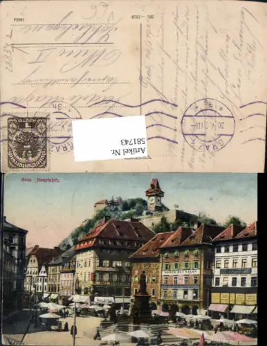 581743,Graz Hauptplatz Statue pub L. Strohschneider