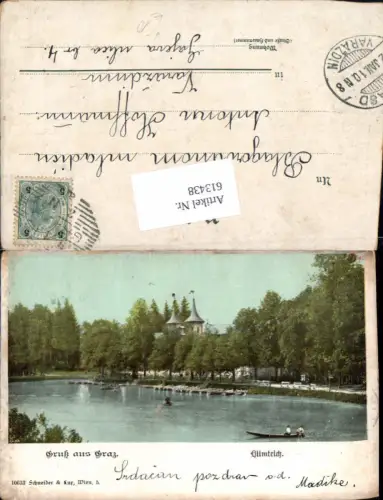 613438,Lithographie Graz Hilmteich pub Schneider e Lux 10633